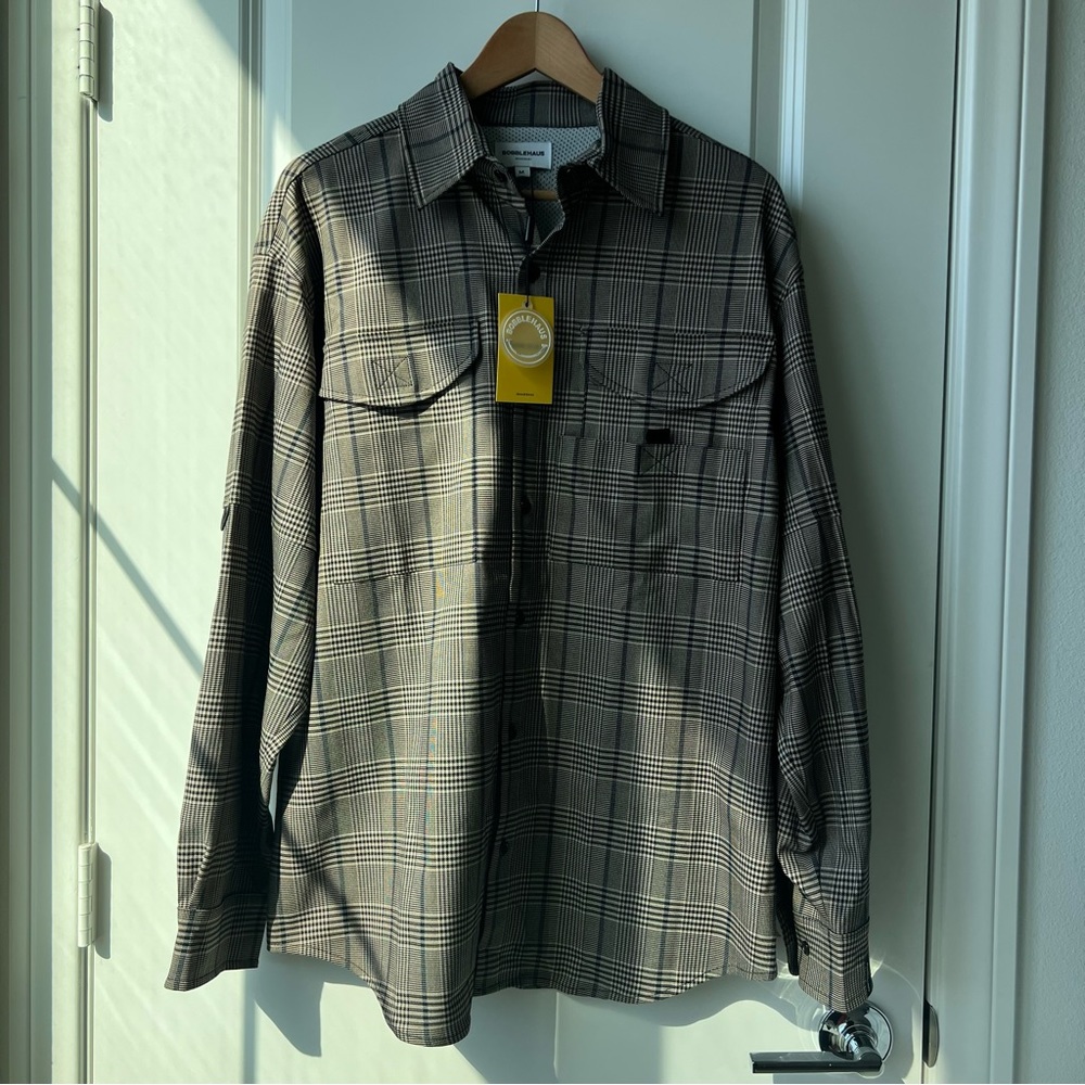 BOBBLEHAUS Plaid Button Up Long Sleeve